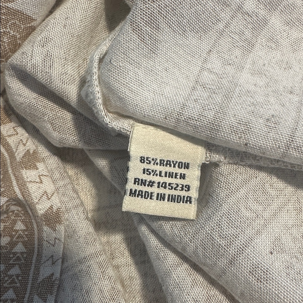 Sim & Sam Women’s Cream and Tan Linen Blend Maxi Dress in Medium NWT - Picture 7 of 7